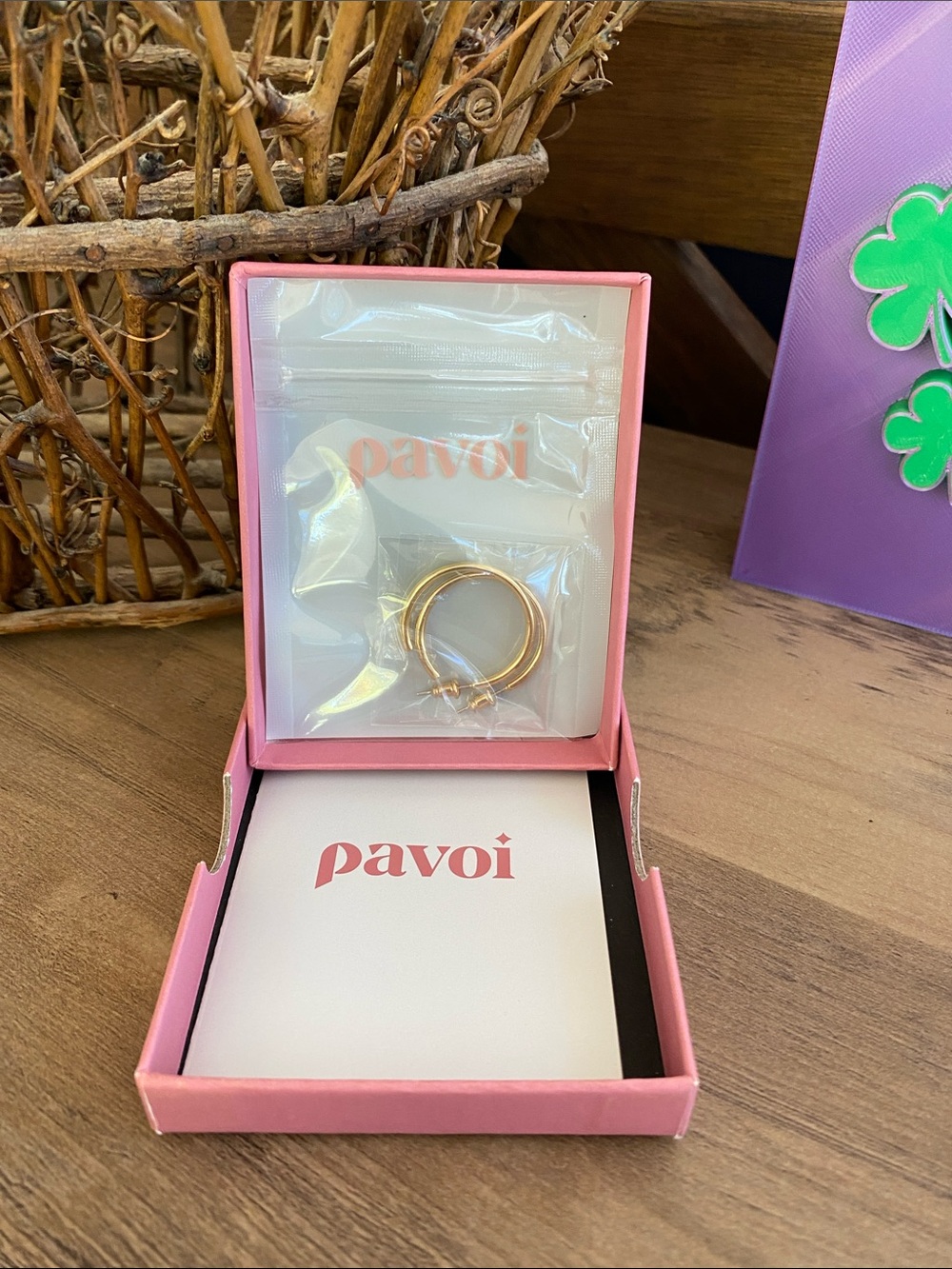 Pavoi Gold Hoop Earrings - 1”